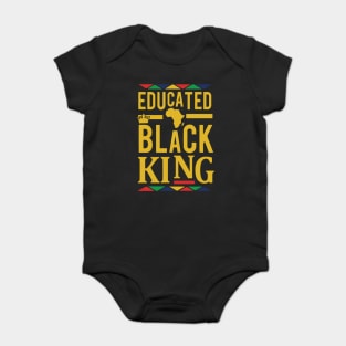 Educated Black King, Black Man, African American, Black Men Baby Bodysuit